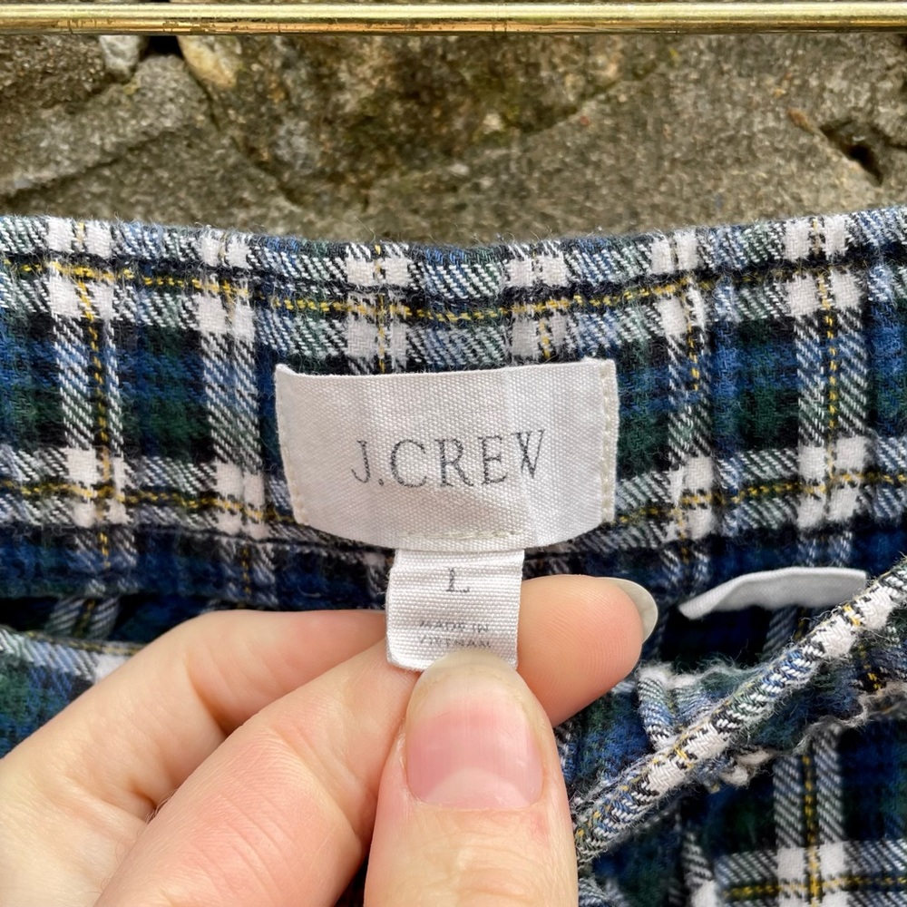 J. Crew Plaid Flannel Pajama Pants Size L - Picture 7 of 8